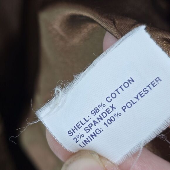 Gap Blazer Womens Small 4 Brown Velvet Vintage Jacket Pleated Stretch Cognac Y2K - Picture 8 of 10